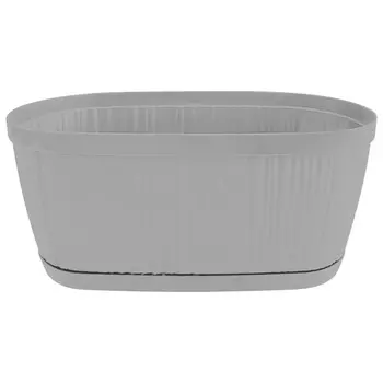 горшок с поддоном Barcelona 2,7л 27,5х27,5х14,5см утренний туман пластик