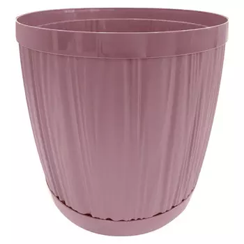 горшок с поддоном Barcelona 6,5л d24см h21,2см морозная слива пластик