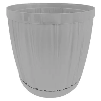 горшок с поддоном Barcelona 6,5л d24см h21,2см утренний туман пластик