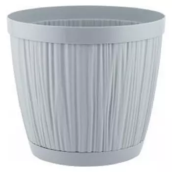 горшок с поддоном Barcelona 9,6л d27см h24,3см утренний туман пластик