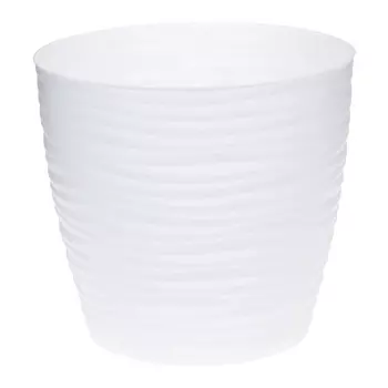 горшок с поддоном Дюна 5,5л d22см h20см белый пластик