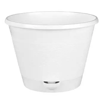 горшок с поддоном Мадера 7л d27см h21см белый пластик