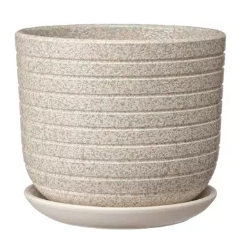 горшок с поддоном Пряности 2,9л керамика белый бук