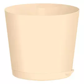 горшок с прикорневым поливом Oregano 4л d20см h17,8см светло-бежевый пластик