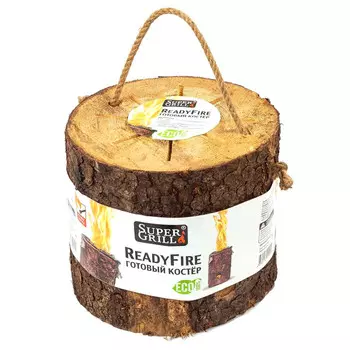 готовый костёр SUPERGRILL 32х16х26см до 2ч горения