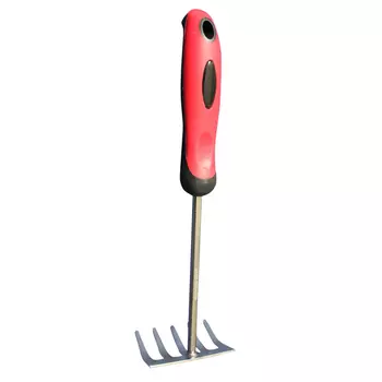 грабли малые прямые MAXITERRA 33х9см нерж.сталь/пластик