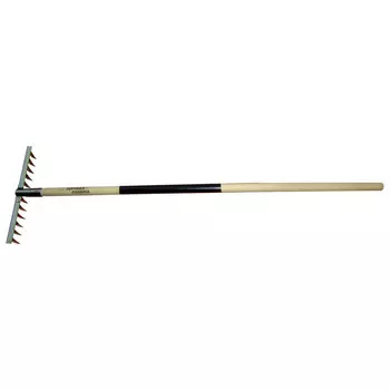 грабли прямые ГВ-12 нерж. сталь с деревянным черенком