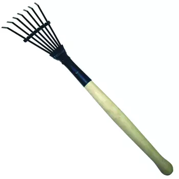 грабли малые веерные 60х13см металл деревянная ручка