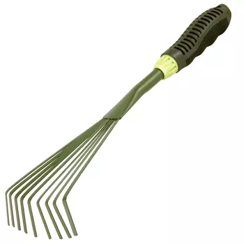 грабли малые веерные PARK 39х13см сталь прорезиненная ручка