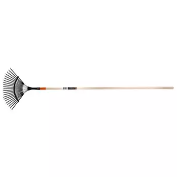 грабли веерные с деревянным черенком Plantic Terra