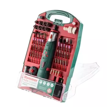 гравер HAMMER AMD3.6 3,6В 3,6В Li-Ion 1,3Ач 1 аккумулятор + аксессуары 118шт