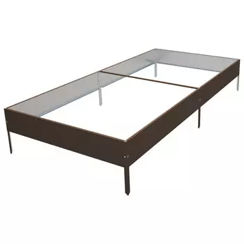 грядка БЛАГО 100х200х16см коричневый сталь