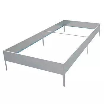 грядка БЛАГО 100х200х16см серый сталь