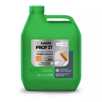 грунт акриловый ЛАКРА Prof It концентрат 4кг, арт. Лк-00008172