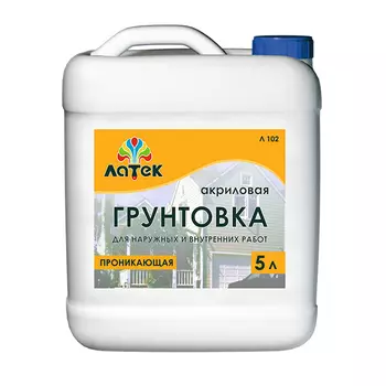 грунт акриловый ЛАТЕК Л102 универсальный 5л, арт. 4607067844903