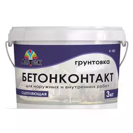 грунт акриловый ЛАТЕК Л103 БетонКонтакт 3кг, арт. 4607067846419