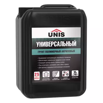 грунт акриловый UNIS универсальный 10л, арт.GRUNTUN-10