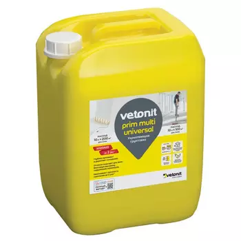 грунт акриловый ВЕТОНИТ Прим Мульти Универсал универсальный 10 л, арт. 125517