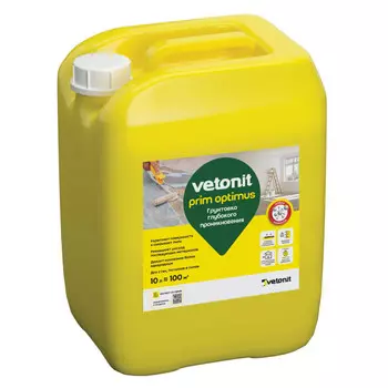 грунт акриловый Ветонит Прим Оптимус глубокого проникновения 10 л, арт.1028066