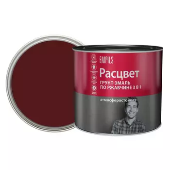 грунт-эмаль 3в1 РАСЦВЕТ шоколадная 1,9 кг, арт.65196