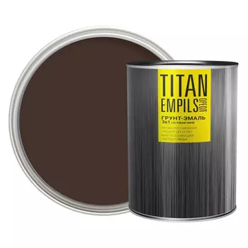 грунт-эмаль ОРЕОЛ TITAN по ржавчине шоколадно-коричневый RAL 8017 0,9 кг, арт.70939
