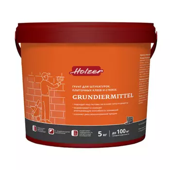 грунт-концентрат акриловый HOLZER Grundiermittel для газо и пенобетонов 5кг, арт.6265