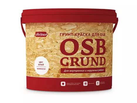 грунт-краска HOLZER OSB Grund 4кг белая, арт.82892