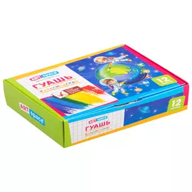 гуашь 12цв Космонавты 20мл