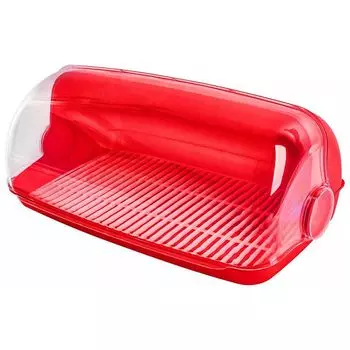 хлебница PLAST TEAM Пышка 41,5х26х18,5см пластик красный