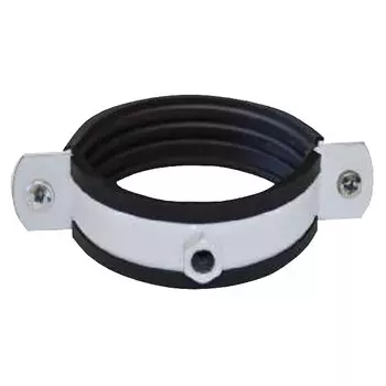 хомут трубы d80мм белый металлический