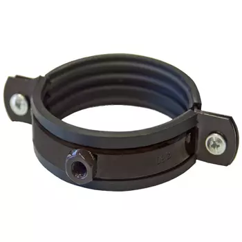 хомут трубы металл. D80мм Murol с уплотнителем коричневый