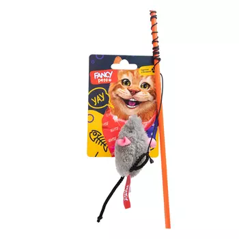игрушка для кошек FANCY PETS Удочка Мышка 50см