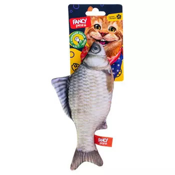 игрушка для кошек FANCY PETS Рыба 13см текстиль