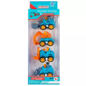 игрушка набор машинок Спецтехника 4 шт пластик