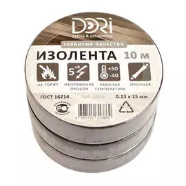 изолента DORI ПВХ 0,13х15мм 10м черная