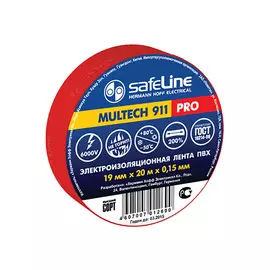 изолента Safeline 19ммХ20м красный