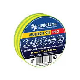 изолента Safeline 19ммХ20м желто-зеленый