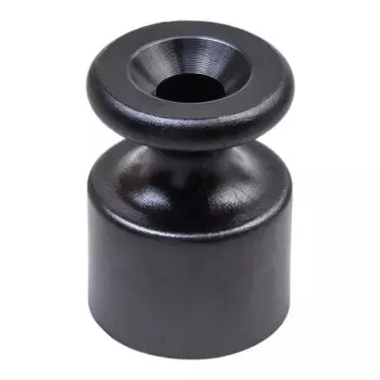 изолятор BIRONI для открытой электропроводки пластик черный 10шт