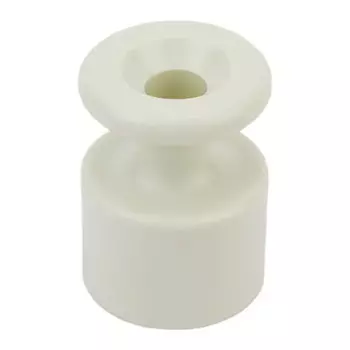 изолятор BIRONI для открытой электропроводки пластик слоновая кость 10шт