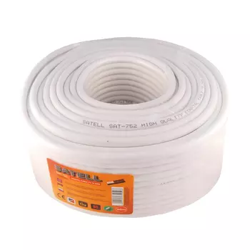 кабель коаксиальный ТВ GODIGITAL SAT-752 1,02 CU/CCA/CCA64 75 Ом white 20м