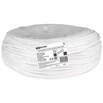 кабель ПРКС TDM ELECTRIC 2х1,5 N 0,38 20м белый