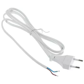 кабель с вилкой 2х0,5 5м 6А ШВВП белый