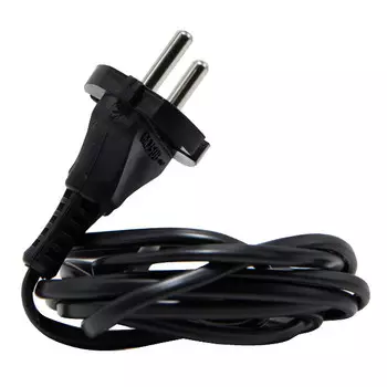 кабель с вилкой 2x0,5 1,7 м 2,5 А без выключателя черный