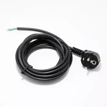 кабель с вилкой армированный ПВС 3х0,75мм 3 м черный