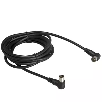 кабель ТВ гнездо -ТВ штекер REXANT угловой 1,5м черный