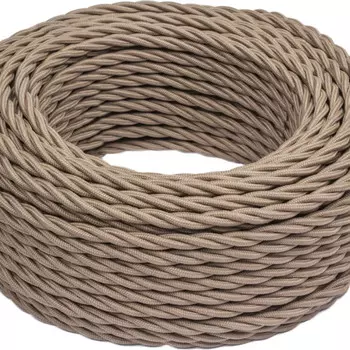 кабель витой BIRONI 3х1,5мм 50м матовый капучино