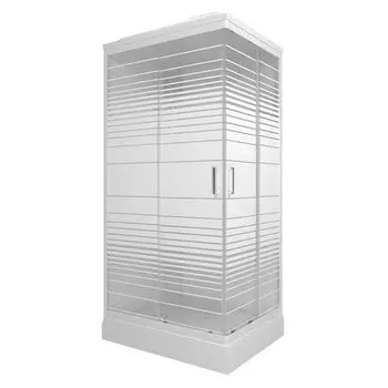 кабина душевая Квадро 100х80см прямоугольная низкий поддон