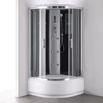 кабина душевая OFELIS Omega 90x90x215см г/м высокий поддон 1/4 круга