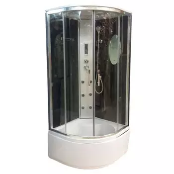 кабина душевая Omega 90x90x215см г/м высокий поддон 1/4 круга