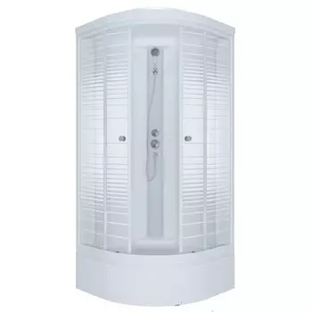 кабина душевая TRITON Стандарт 100х100х228см средний поддон 31см 1/4 круга